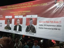 Warga RW 02 Papanggo Jakarta Utara Gelar Pemilihan Ketua RW