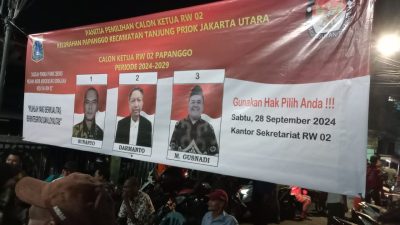 Warga RW 02 Papanggo Jakarta Utara Gelar Pemilihan Ketua RW