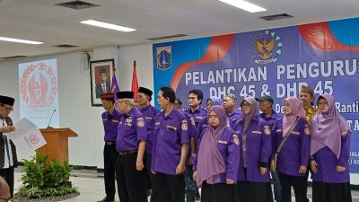Pengurus Dewan Harian Cabang (DHC) 45 dan Pengurus Dewan Harian Ranting (DHR) 45 Jakarta Utara Masa Bhakti tahun 2024-2029 Resmi Dilantik