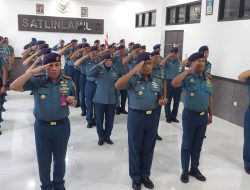 Personel Satlinlamil 3 Ikuti Apel Khusus Pemberian Tali Asih Kepada Prajurit Kolinlamil Berprestasi Secara Vicon