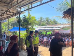 Kapolsek Buay Madang, Pimpin Pengamanan Cabup No.1 Oku Timur Di Desa Pandan Sari