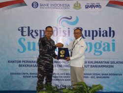 Bank Indonesia (BI) Bersama TNI AL Gelar Ekpedisi Rupiah Susur Sungai di Wilayah Kalimantan Selatan