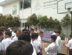 Kanit Binmas Polsek Johar Baru, Berikan Penyuluhan dan Deklarasi Anti Tawuran Di SMP Islam Al Jihad Johar Baru Jakarta Pusat