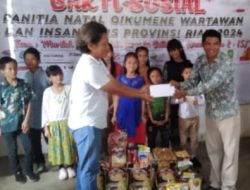 Jelang Puncak  Perayaan, Panitia  Natal Wartawan dan Insan Pers Provinsi Riau tahun 2024 Berbagi kasih dengan anak anak Panti Asuhan  Darma  Kita.