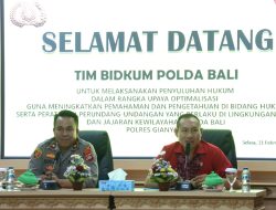 Tingkatkan Profesionalisme, Polres Gianyar Terima Penyuluhan Hukum dari Bidkum Polda Bali