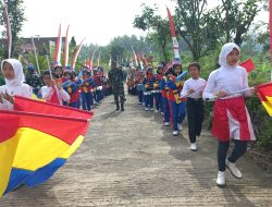 Marching Band Tambah Kemeriahan Pembukaan TMMD Reguler Di Desa Kalinanas