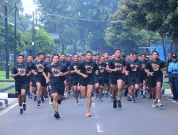 Jumat Sehat, Danpasmar 1 Pimpin Perwiranya Olahraga Lari Bersama