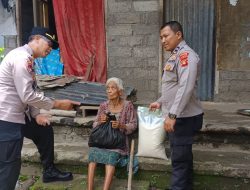 Minggu Kasih, Sat Binmas Bakti Sosial Kepada Warga Kurang Mampu dan Difabel di Kelurahan Beng 