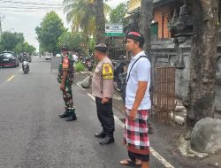 Pengamanan Bersama TNI Polri Pada Upacara Ngratep Di Blahbatuh