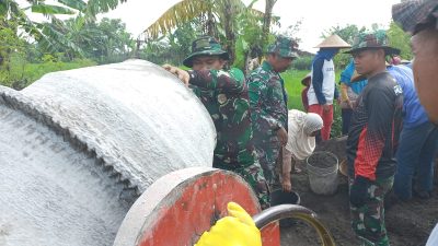 Satgas TMMD Yang Sudah Cekatan Dalam Rabat Beton