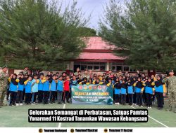 Gelorakan Semangat di Perbatasan, Satgas Pamtas Yonarmed 11 Kostrad Tanamkan Wawasan Kebangsaan