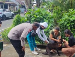 Polri Dalam Pencegahan Rabies, Bhabinkamtibmas Saba Kawal Vaksinasi