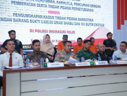 Polres Inhil Konferensi Pers Hasil Tindak Kasus Awal Tahun 2025