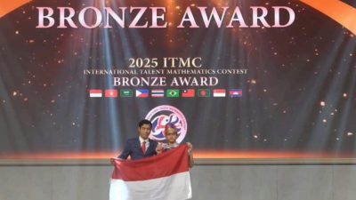 Bendera Indonesia Berkibar pada Ajang International Talent Mathematics (ITMC) 2025 di Bangkok 
