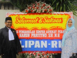 Ketua Lipan RI Resmi dilantik dan disumpah sebagai Advokat