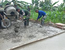 Betonisasi Jalan TMMD Hubungkan Boyolali dan Kabupaten Semarang