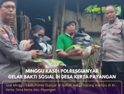 Minggu Kasih Polres Gianyar Bakti Sosial di Banjar Kerta Payangan 