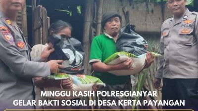 Minggu Kasih Polres Gianyar Bakti Sosial di Banjar Kerta Payangan 