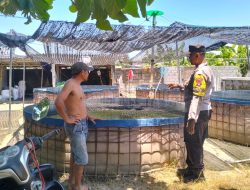 Ketahanan Pangan di Sektor Perikanan, Bhabinkamtibmas Belega Motivasi Pemanfaatan Pekarangan