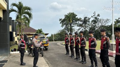 Sat Samapta Polres Kuansing Patroli Pengamanan Pasar Ramadhan Dalam Rangka Operasi Tertib Ramadhan LK 2025