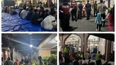 Polres Gianyar Amankan Sholat Tarawih di Masjid Nurul Yaqin Semebaung