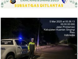 Sat Lantas Polres Kuansing Patroli Antisipasi Balap Liar dan Asmara Subuh Dalam Ops Tertib Ramadhan LK 2025