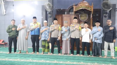 Polres Kuansing Sholat Subuh Keliling Dalam Rangka Operasi Tertib Ramadhan Lancang Kuning 2025