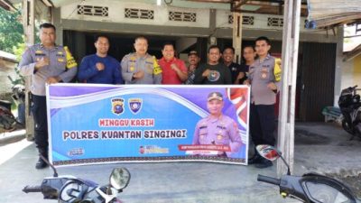 Sat Binmas Polres Kuansing Gelar Minggu Kasih Dalam Rangka Harkamtibmas Diwilkum Polres Kuansing 