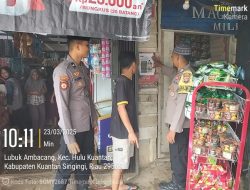 Polsek Hulu Kuantan Pasang Himbauan Kamtibmas Kapolres Kuansing di Bulan Ramadhan