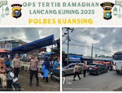 Polsek Kuantan Mudik Lakukan Pengamanan Pasar Ramadhan Dalam Rangka KRYD Jelang Operasi Ketupat Lancang Kuning 2025