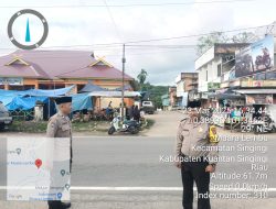 Polsek Singingi Amankan Pasar Ramadhan Dalam Rangka KRYD Jelang Operasi Ketupat Lancang Kuning 2025