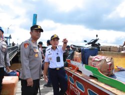Kapolres Inhil Pantau Pos Pengamanan dan Armada Angkutan Perairan