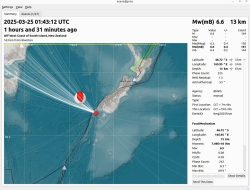 Gempa Selandia Baru M6,6 pada 25 Maret 2025 Tidak Berpotensi Tsunami di Wilayah Indonesia