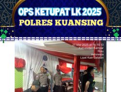 Tim Pamatwil Polres Kuansing Lakukan Kunjungan ke Pos PAM Ketupat Lancang Kuning 2025 di Tanjung Pauh Kecamatan Singingi Hilir