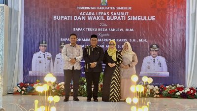 Danlanal Simeulue Hadiri Lepas Sambut PJ. Bupati Dengan Bupati dan Wakil Bupati Simeulue Periode 2025-2030