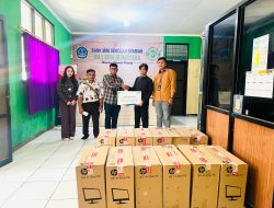 BRI BO Balaraja Salurkan Bantuan TJSL ke SMK Bina Nusantara Desa Sibangsana