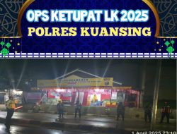 Personil Pos Pam Ketupat Lancang Kuning 2025 Pasar Inuman Laksanakan Pengaturan Lalu Lintas Antisipasi Pelanggaran dan Kecelakaan