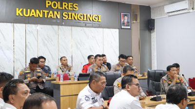 Polres Kuansing Gelar Rapat Eksternal Persiapan Karhutla Fun Run 2025 dan Penanaman Pohon, Kampanyekan Pencegahan Karhutla Lewat Gaya Hidup Sehat