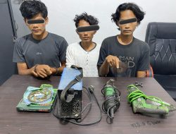 Polsek Pinggir Berhasil Bekuk 3 Pelaku Pencurian