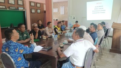 Polsek Kuantan Mudik Hadiri Rapat Fasilitasi Perawatan Jalan Simpang Empat Koto Cengar – Kasang