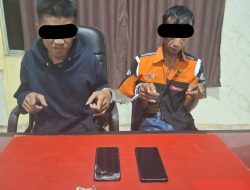 Tim Mata Elang Satresnarkoba Polres Kuansing Tangkap Dua Pengguna Sabu di Desa Sako Marga Sari