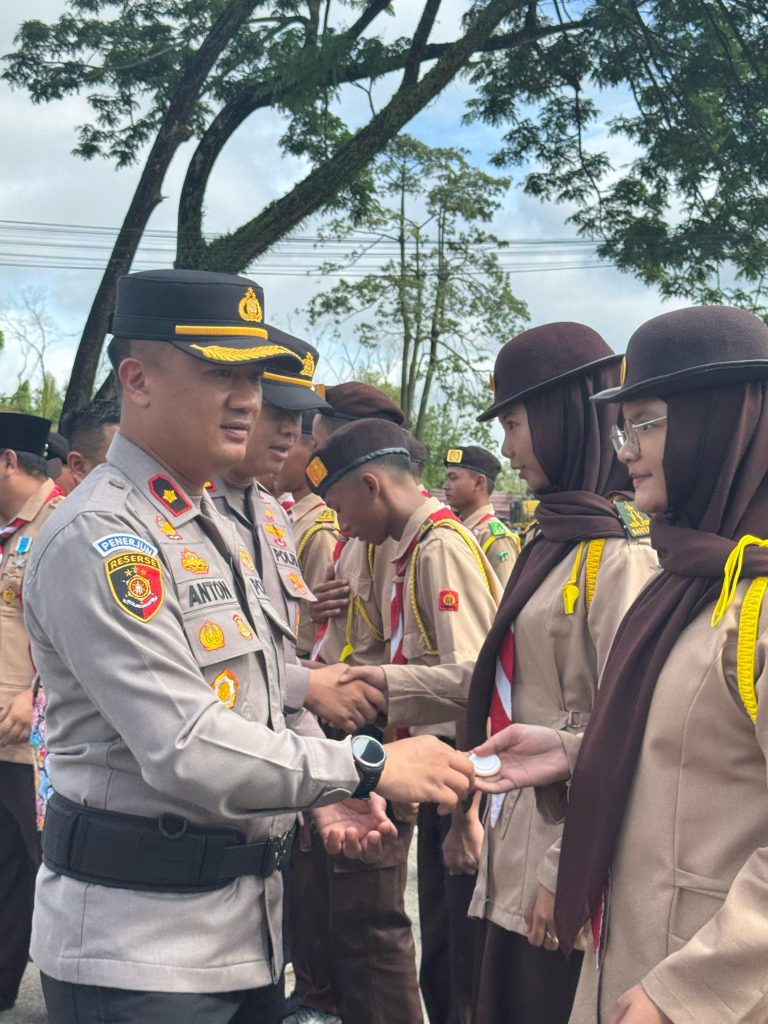 Apel Pelepasan Kontingen Pramuka Kwarcab Bengkalis Menuju Jambore Karhutla Riau 2025 Berlangsung Khidmat