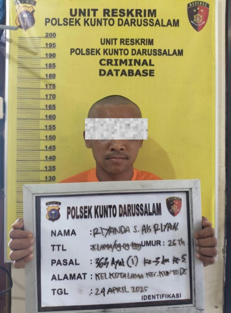 Dua Unit Sepeda Motor Warga Kunto Dicuri, Polsek Kunto Darussalam Tangkap Pelaku