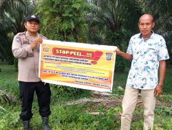 Polsek Logas Tanah Darat Sosialisasi dan Penyebaran Maklumat Kapolres Kuansing Tentang Larangan Peti