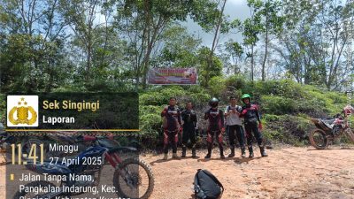Polsek Singingi Patroli dan Sosialisasi Pencegahan Karhutla di Wilayah Desa Logas