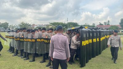 Polda Riau Latihan Taktis Hadapi May Day 2025 Fokus Pada Pendekatan Humanis 