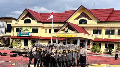 Polres Bengkalis Gelar Latihan Dalmas untuk Antisipasi May Day 2025
