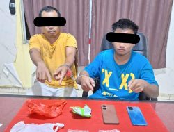 Tim Mata Elang Sat Res Narkoba Polres Kuansing Bekuk Dua Pengedar Shabu di Singingi Hilir