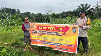 Polsek Pangean Laksanakan Penyuluhan Maklumat Kapolres Kuansing Terkait Larangan Peti