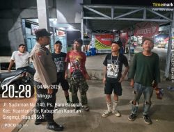 Polsek Kuantan Hilir Patroli KRYD Antisipasi C3, Narkoba, dan Tindak Pidana Lainnya